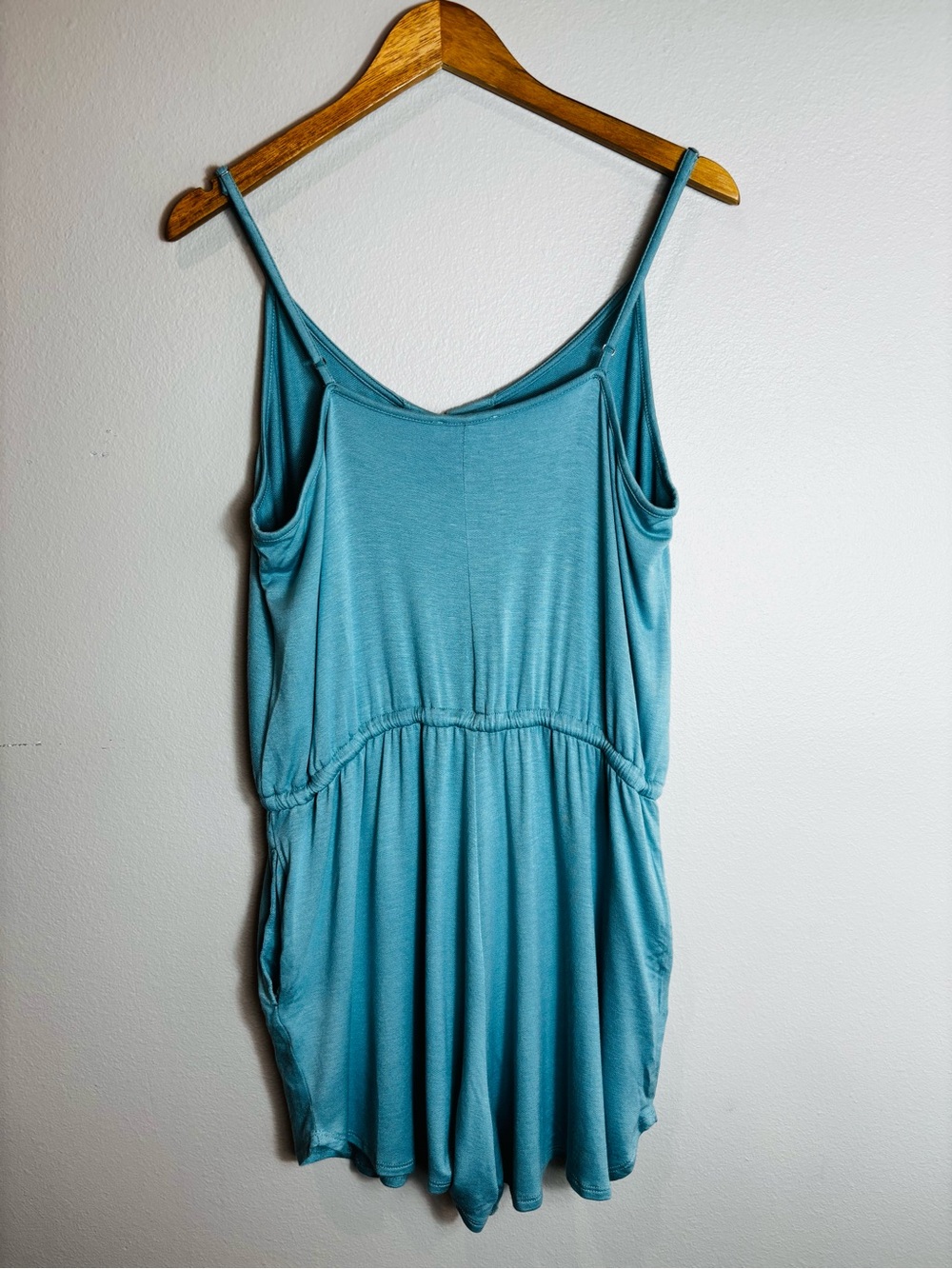 Colsie Aqua Button-Front Drawstring Romper - Picture 5 of 6